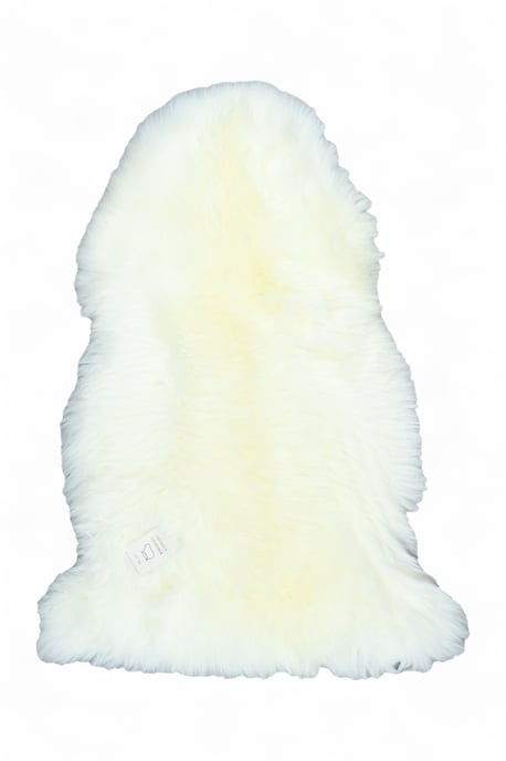 Echter elfenbeinfarbener Schaffell-Teppich, seidig, natürlich, weich und flauschig, echte Wolle - Image 2