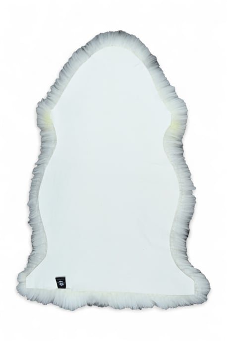 Echter schwarzer Wolfsspitzen-Schaffell-Teppich, natürlich, seidig, weich und flauschig, echte Wolle - Image 2
