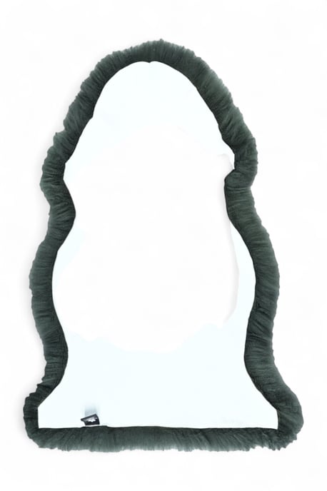Echter Thymiangrüner Schaffell-Teppich, natürlich, seidig, weich und flauschig, echte Wolle - Image 2
