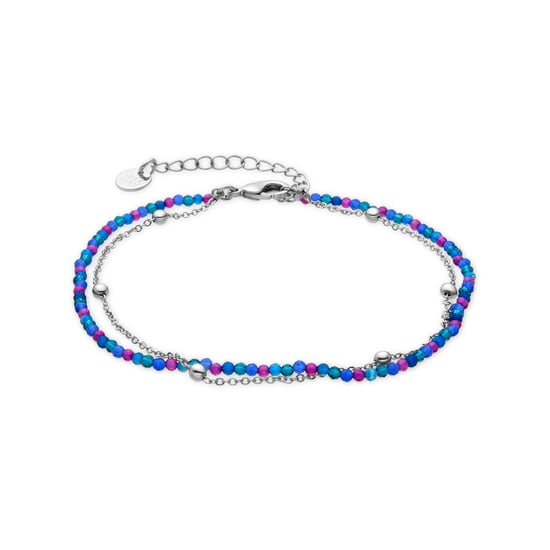 Luxenter Armband mit violettem Kristall in Silberoptik - Miwa - Image 1