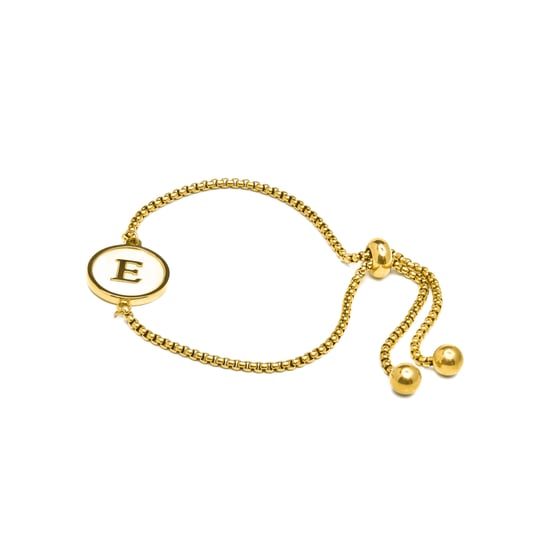 Luxenter-Armband aus weißem Perlmutt in 18 Karat Gelbgold - Alphabet - Image 3