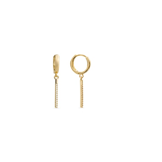 Luxenter Brillant Zirkonia Ohrringe aus 18k Gelbgold - Remin - Image 1