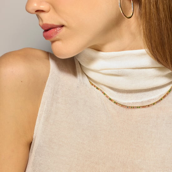 Luxenter Ohrringe mit glänzendem 18k Gold Finish Zirkonia - Macare - Image 2
