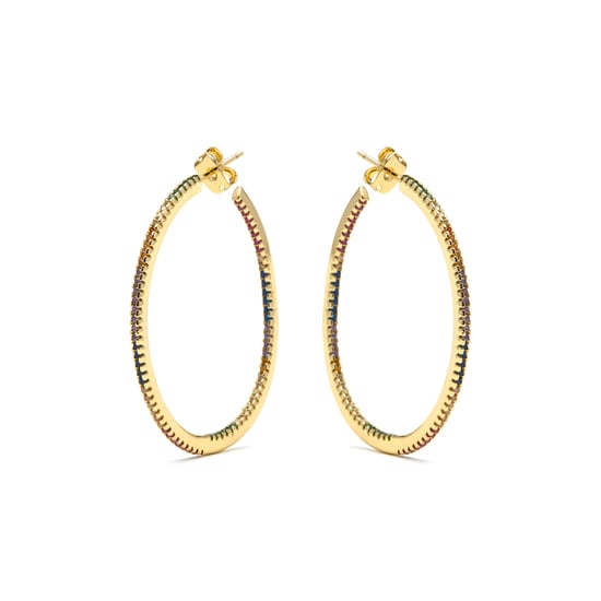 Luxenter Ohrringe mit glänzendem 18k Gold Finish Zirkonia - Macare - Image 3