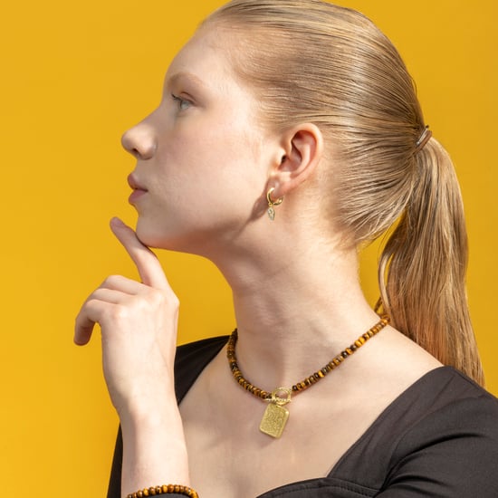 Luxenter Ohrringe aus 18k Gelbgold mit funkelnden Zirkonen - Sarath - Image 2