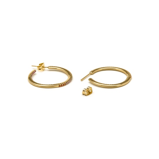 Luxenter Ohrringe mit glänzendem Zirkonia 18k goldfarben - Firmou - Image 4