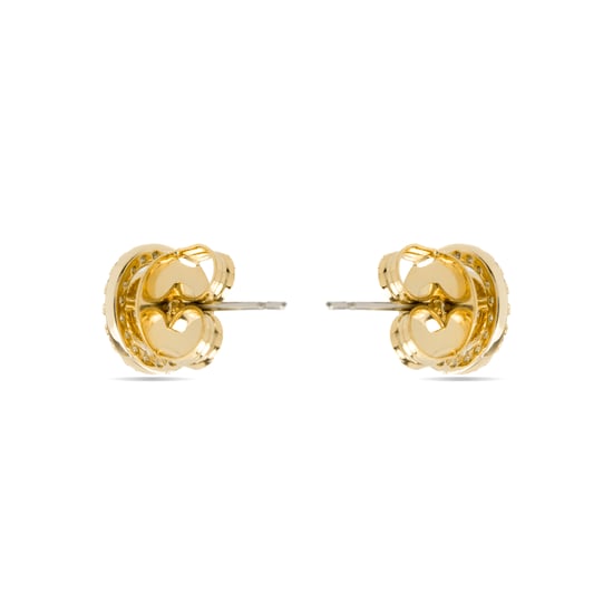 Luxenter Ohrringe mit glänzendem Zirkonia 18k Gold Finish - Riashe - Image 3