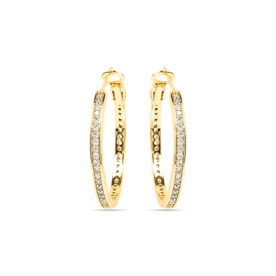 Luxenter-Ohrringe mit 18k Gold-Finish Brillant Zirkonia - Budix - Image 3