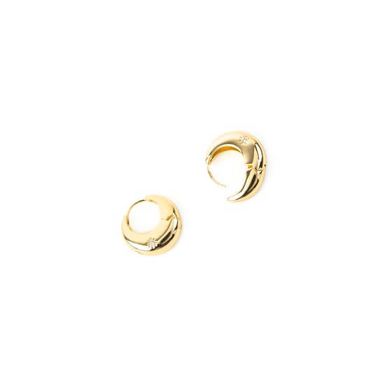 Luxenter Ohrringe mit glänzenden Zirkonia in 18k Gold - Ricia - Image 4