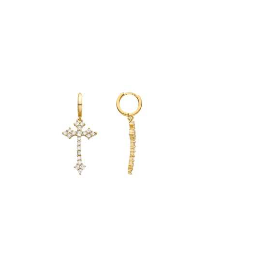 Luxenter Brillant Zirkonia Ohrringe aus 18k Gelbgold - Lysay - Image 1