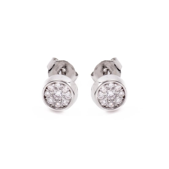 Luxenter Rhodium plattierter Brillant Zirkonia Ohrringe - Zasul - Image 2