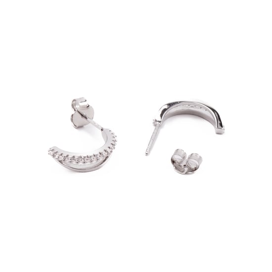 Luxenter Rhodium plattierte Brillant Zirkonia Ohrringe - Makon - Image 4