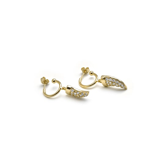 Luxenter Ohrringe aus 925er Sterlingsilber und 18k Gold mit Brillant Zirkonia - Dek - Image 3