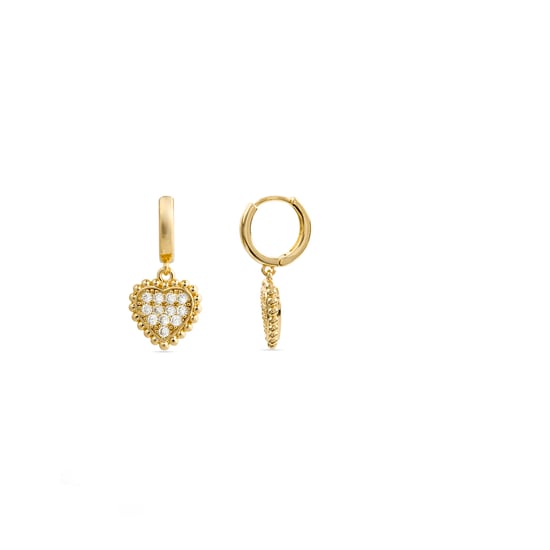 Luxenter 18k Gelbgold plattierte Brillant Zirkonia Ohrringe - Daton - Image 1
