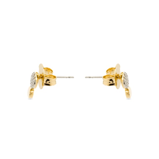 Luxenter Ohrringe mit glänzenden Zirkonia 18k Gold Finish - Gudpe - Image 3