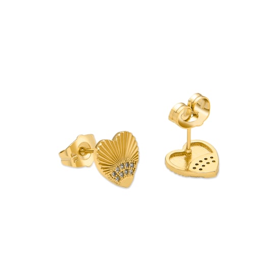 Luxenter Ohrringe mit glänzenden Zirkonia 18k goldfarben - Kripo - Image 4