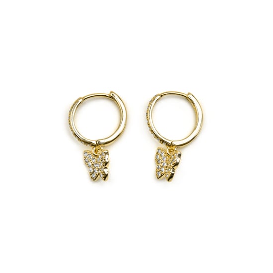 Luxenter Ohrringe mit glänzenden Zirkonia 18k Gold Finish - Thai - Image 2