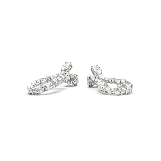 Luxenter 925 Sterling Silber und Rhodium plattierte Brillant Zirkonia Ohrringe - Madne - Image 3