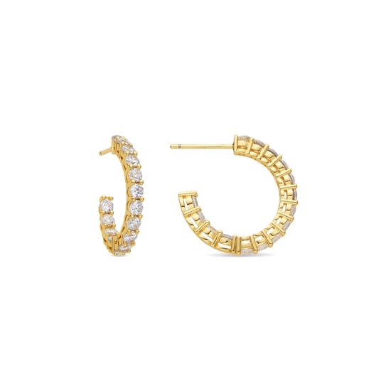 Luxenter Ohrringe mit glänzendem 18k Gold Finish Zirkonia - Chenfa - Image 1