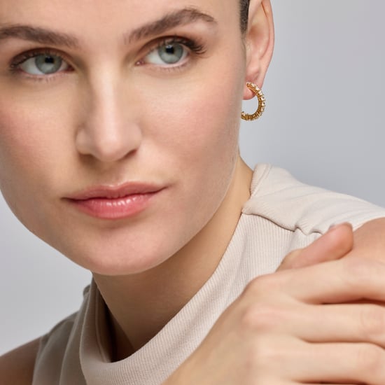 Luxenter Ohrringe mit glänzendem 18k Gold Finish Zirkonia - Chenfa - Image 2