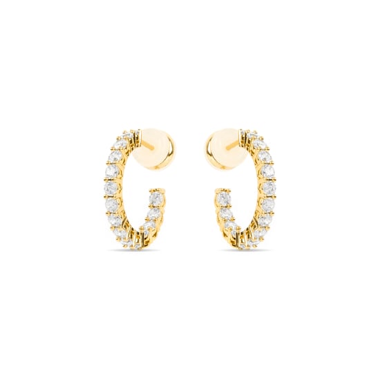 Luxenter Ohrringe mit glänzendem 18k Gold Finish Zirkonia - Chenfa - Image 3