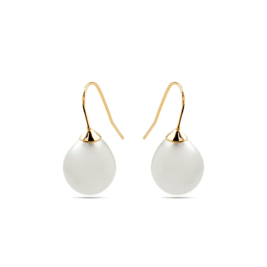 Luxenter Ohrringe mit weißer Perle in 18k Goldoptik - Gesis - Image 3