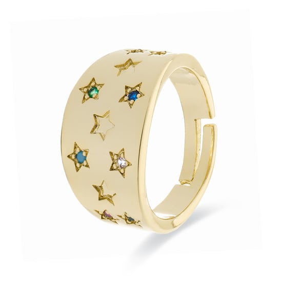 Luxenter Ring mit Brillantzirkonia aus 18K Gelbgold - Etav - Image 1