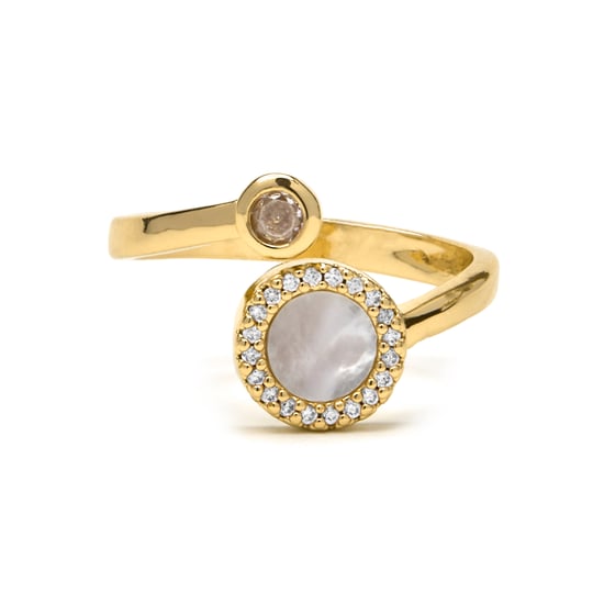 Luxenter Ring mit weißem Perlmutt aus 18k Gold - Yaran - Image 4