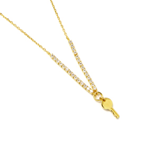 Luxenter Halskette aus 925er Sterlingsilber mit 18 Karat Gelbgold - Dikar - Image 3