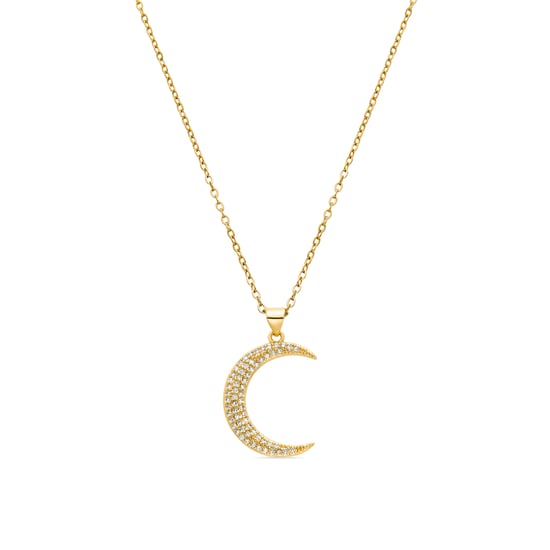 Luxenter Halskette mit glänzendem Zirkonia 18K Gold - Deoko - Image 1