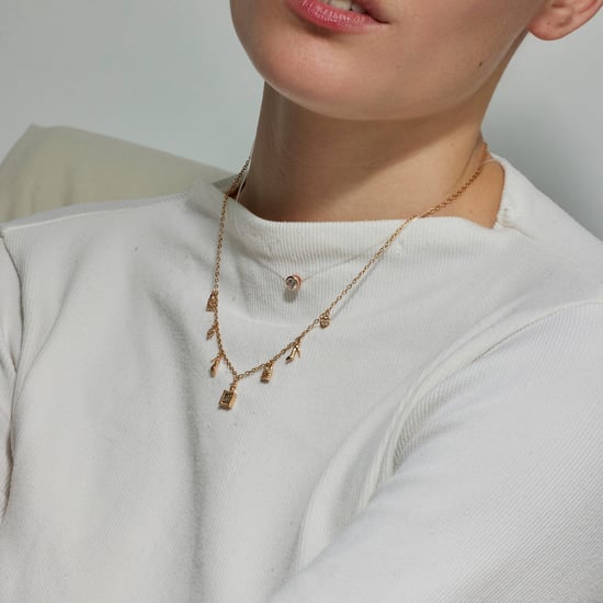 Luxenter Halskette mit glänzendem Zirkonia 18k Gold Finish - Hifast - Image 2