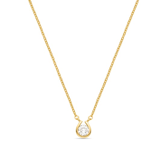 Luxenter Brillant-Zirkonia-Halskette aus 18K Gelbgold - Ceol - Image 1