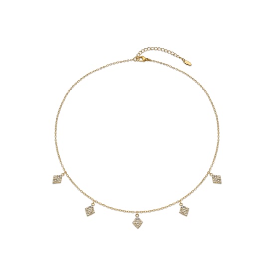 Luxenter Halskette mit glänzendem 18k Gold Finish Zirkonia - Tingi - Image 3
