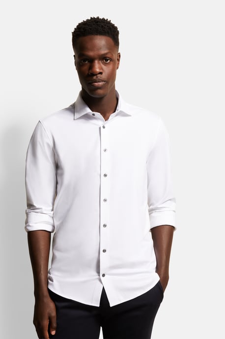 Bugatti Herren Jerseyhemd mit Kentkragen - Image 1