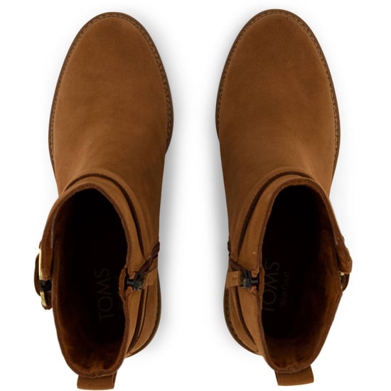 TOMS Hailey Schnallenleder Damen Stiefeletten in Bernsteinbraun mit Absatz - Image 4