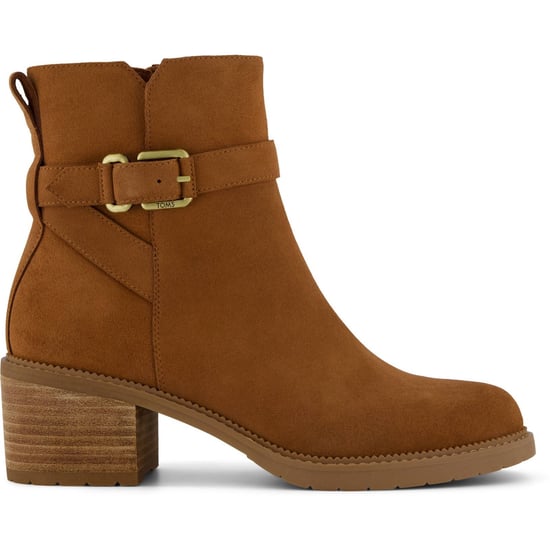 TOMS Hailey Schnallenleder Damen Stiefeletten in Bernsteinbraun mit Absatz - Image 5