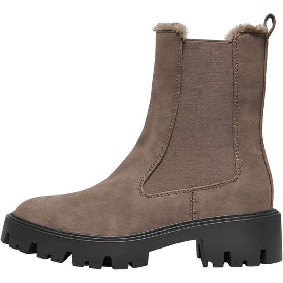 ONLY BETTY-9 WARM FÜTTERTE Polyurethan Damen Braune Stone Absatz Stiefeletten - Image 4