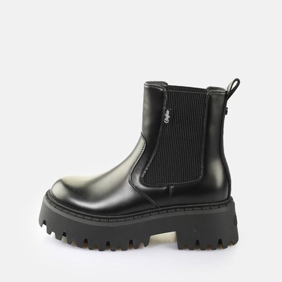 Buffalo Aspen Chelsea Damen Schwarze Stiefel - Image 4