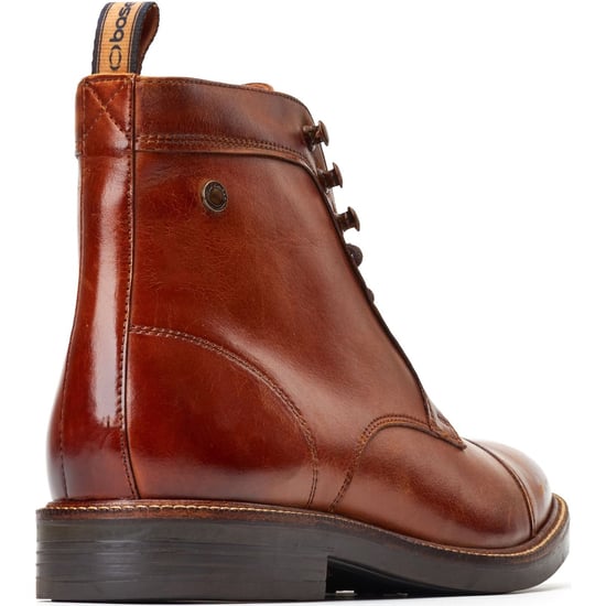 Base London Plymouth Leder Herren Stiefeletten in verbranntem Tan - Image 2