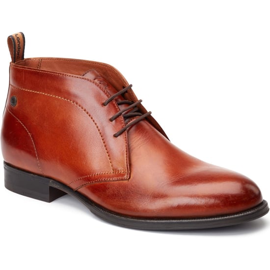 Base London Wallis Leder Herren Ankle Boots in verbranntem Tan - Image 1
