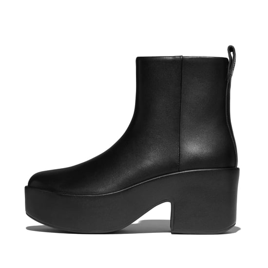 FitFlop Plattform-Stiefeletten aus Leder für Damen in Schwarz - Image 3