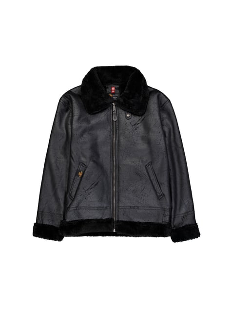 B-3 Faux Leather Bomber Jacket - Image 1