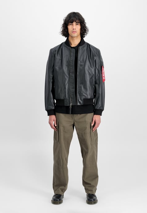 MA-1 Leather LF Bomber Jacket - Image 2