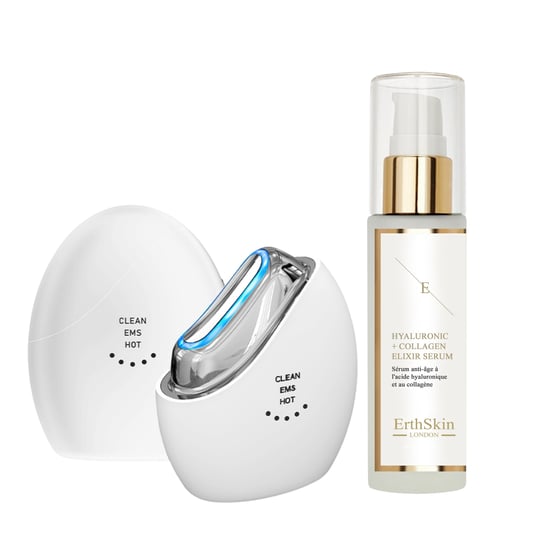 REGNERIERENDES GESICHTSSET (FORTSCHRITTLICHER LED JUGENDLICHER GLANZ EMS SKULPTOR + HA SERUM 60ML) - Image 2