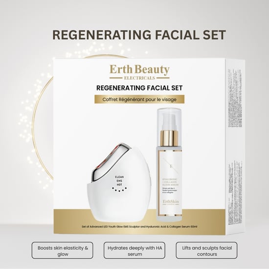 REGNERIERENDES GESICHTSSET (FORTSCHRITTLICHER LED JUGENDLICHER GLANZ EMS SKULPTOR + HA SERUM 60ML) - Image 3