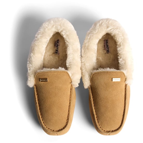 Hunter Damen Mokassins Slipper Sherpa Wildleder Damen Biscuit Hausschuhe - Image 4