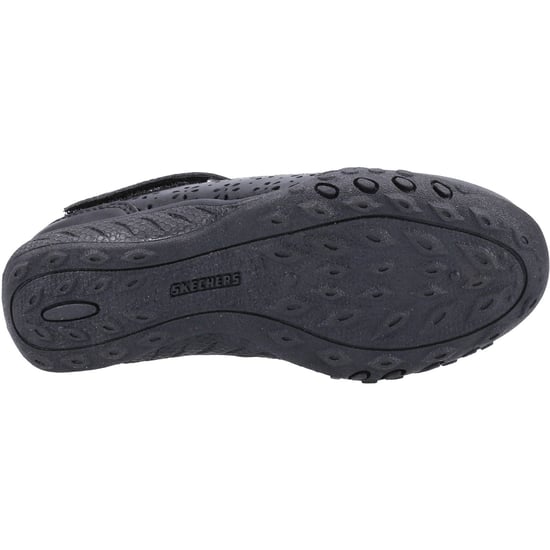 Skechers Breathe Easy Playground Poppies Mädchenschuhe Aus Schwarzem Leder - Image 3