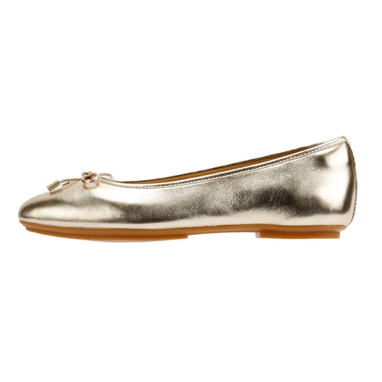 FitFlop Delicato Leder Damen Gold Flats - Image 6