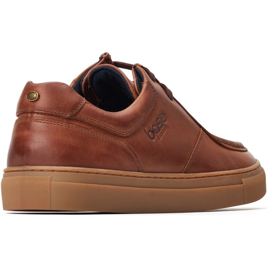 Base London Dalston Leder Herren Braune Mokassins Schuhe - Image 2