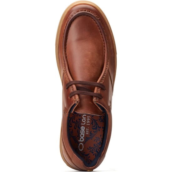 Base London Dalston Leder Herren Braune Mokassins Schuhe - Image 4